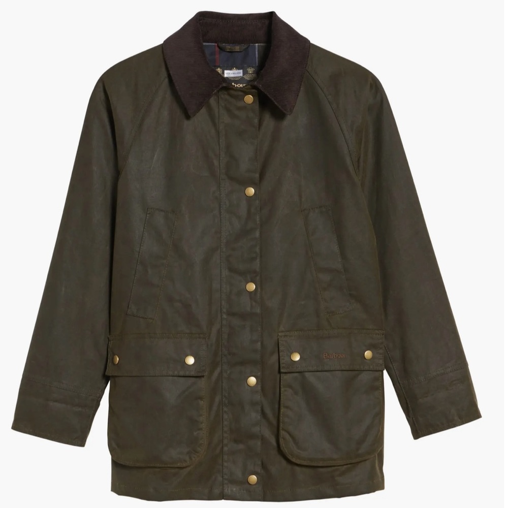 NWT Barbour Women's Acorn Waxed Jacket - Picture 1 of 11